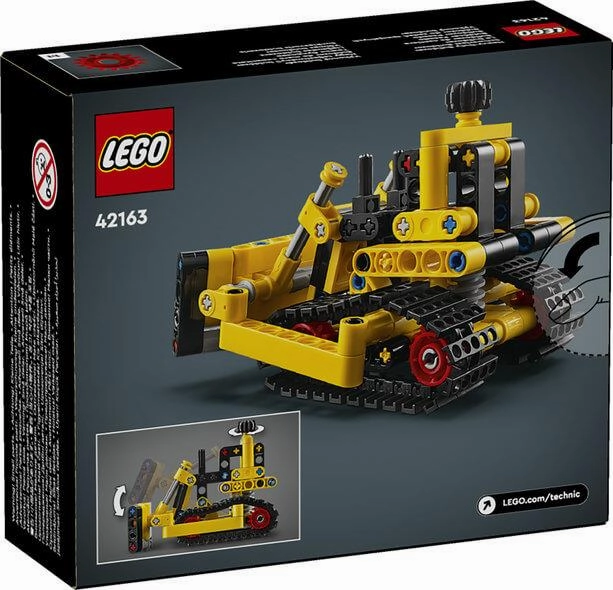 Lego Technic 42163 Heavy-Duty Bulldozer Toy Playset for Ages 7 and Up