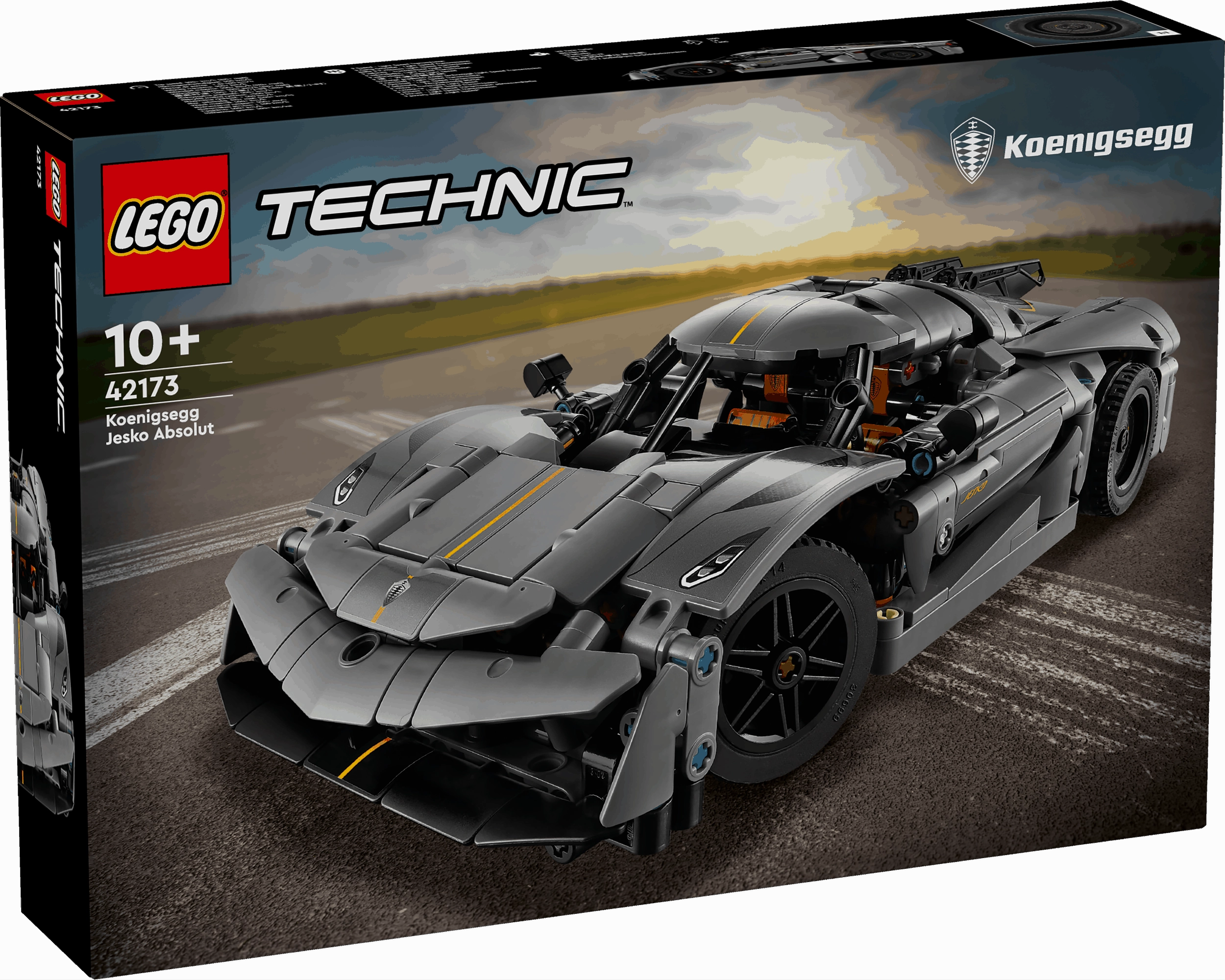 LEGO Technic 42173 Koenigsegg Jesko Absolut Grey Hypercar for Ages 10 