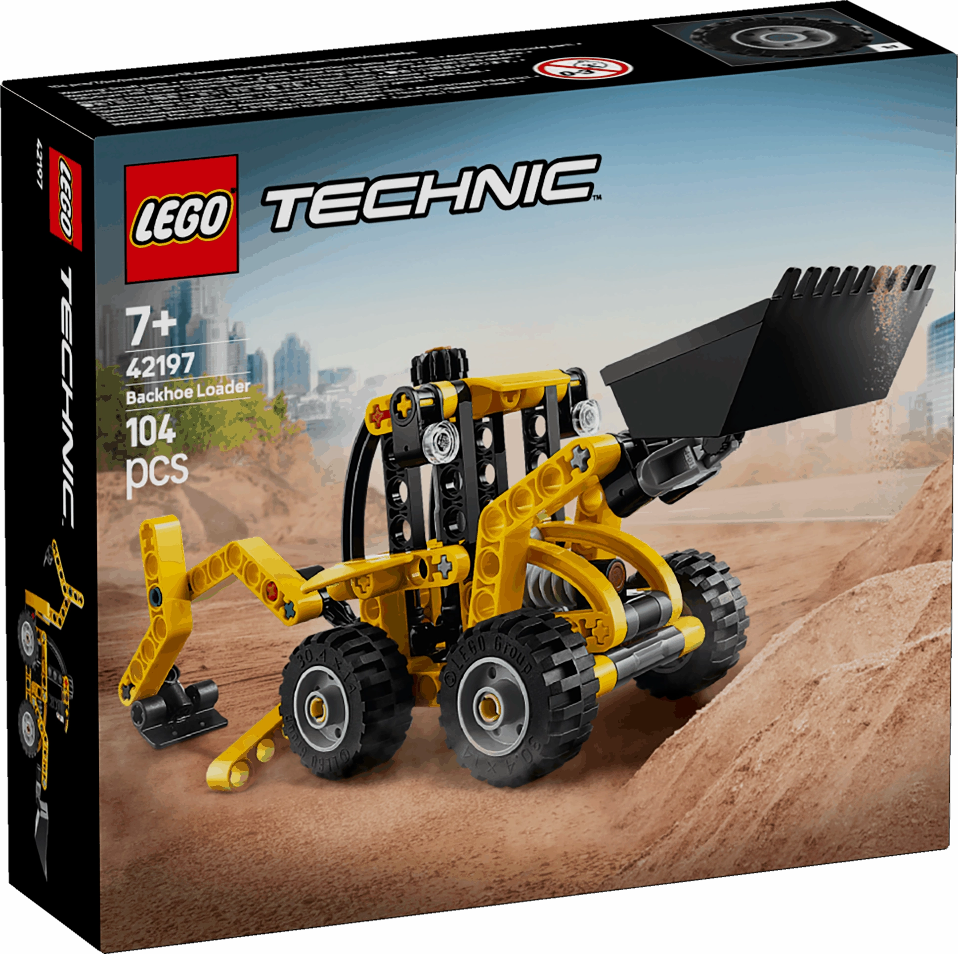 Lego Technic 42197 Backhoe Loader Buildable Playset for Ages 7 and Up