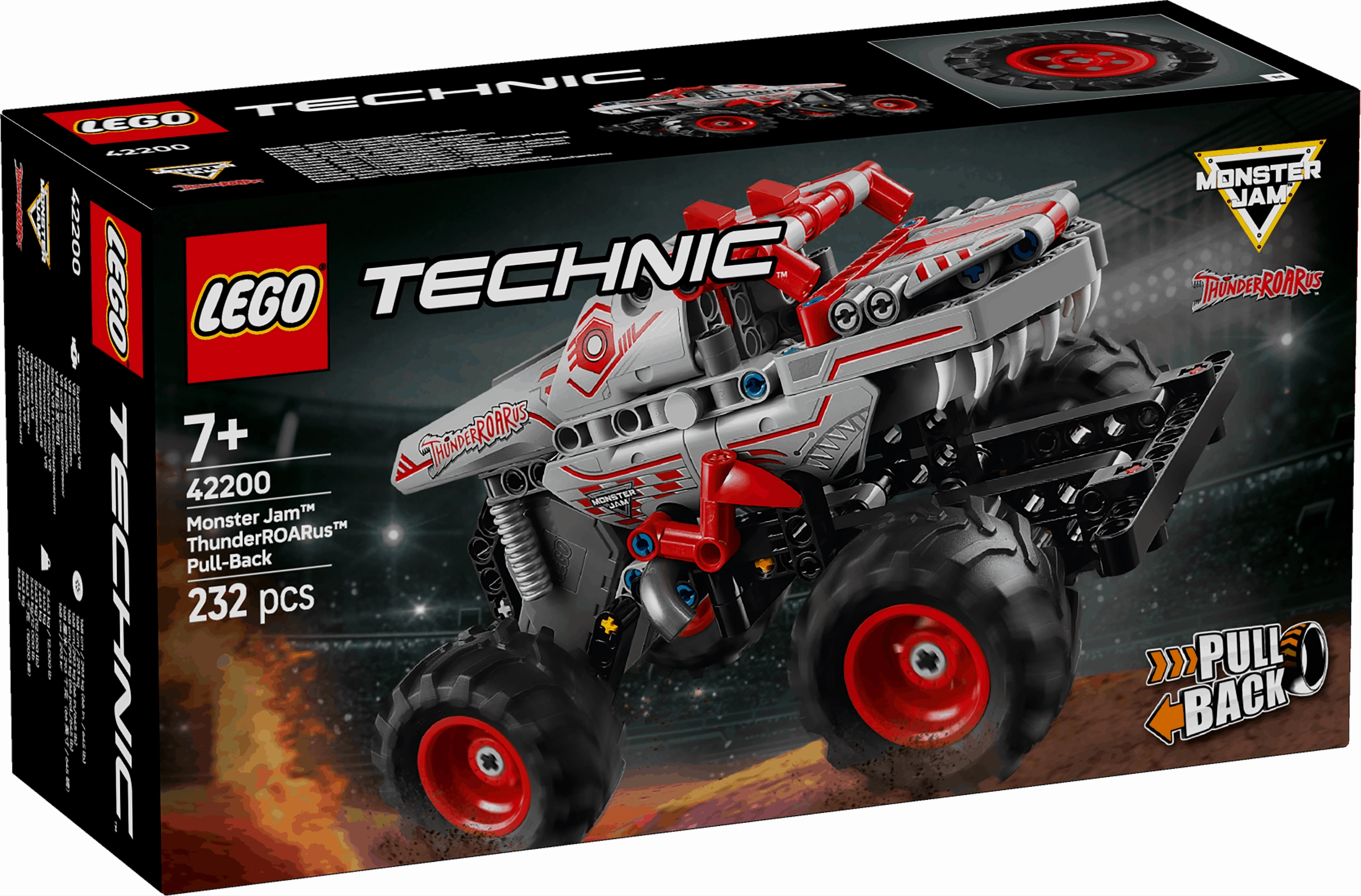 Lego Technic 42200 Monster Jam ThunderROARus Pull-Back Toy for Ages 7 