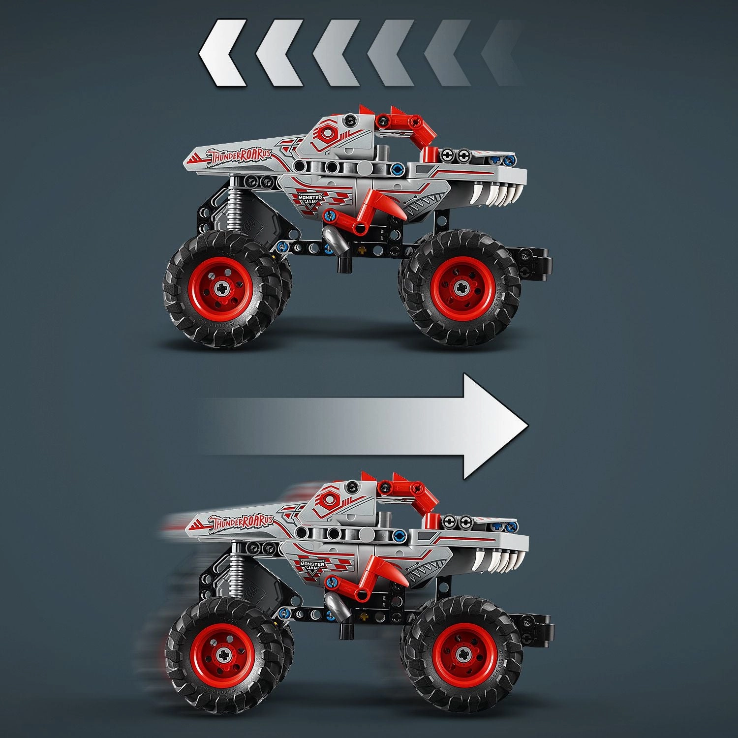 Lego Technic 42200 Monster Jam ThunderROARus Pull-Back Toy for Ages 7 