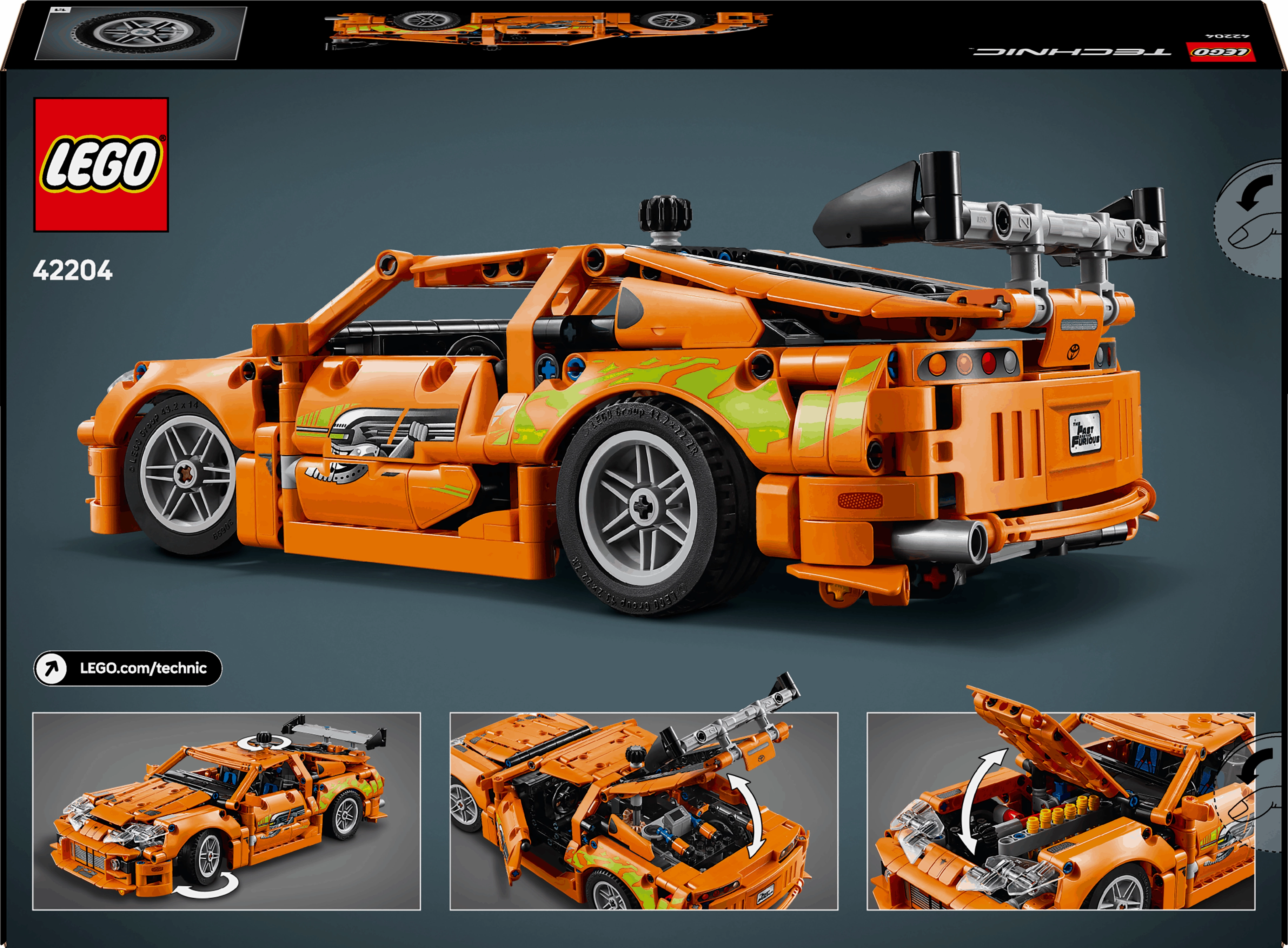 Lego Technic 42204 Fast & Furious Toyota Supra MK4 Playset for Ages 9 