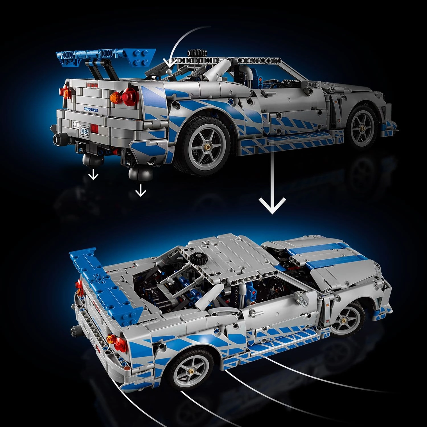 Lego Technic 42210 2 Fast 2 Furious Nissan Skyline GT-R (R34) Ages 18 
