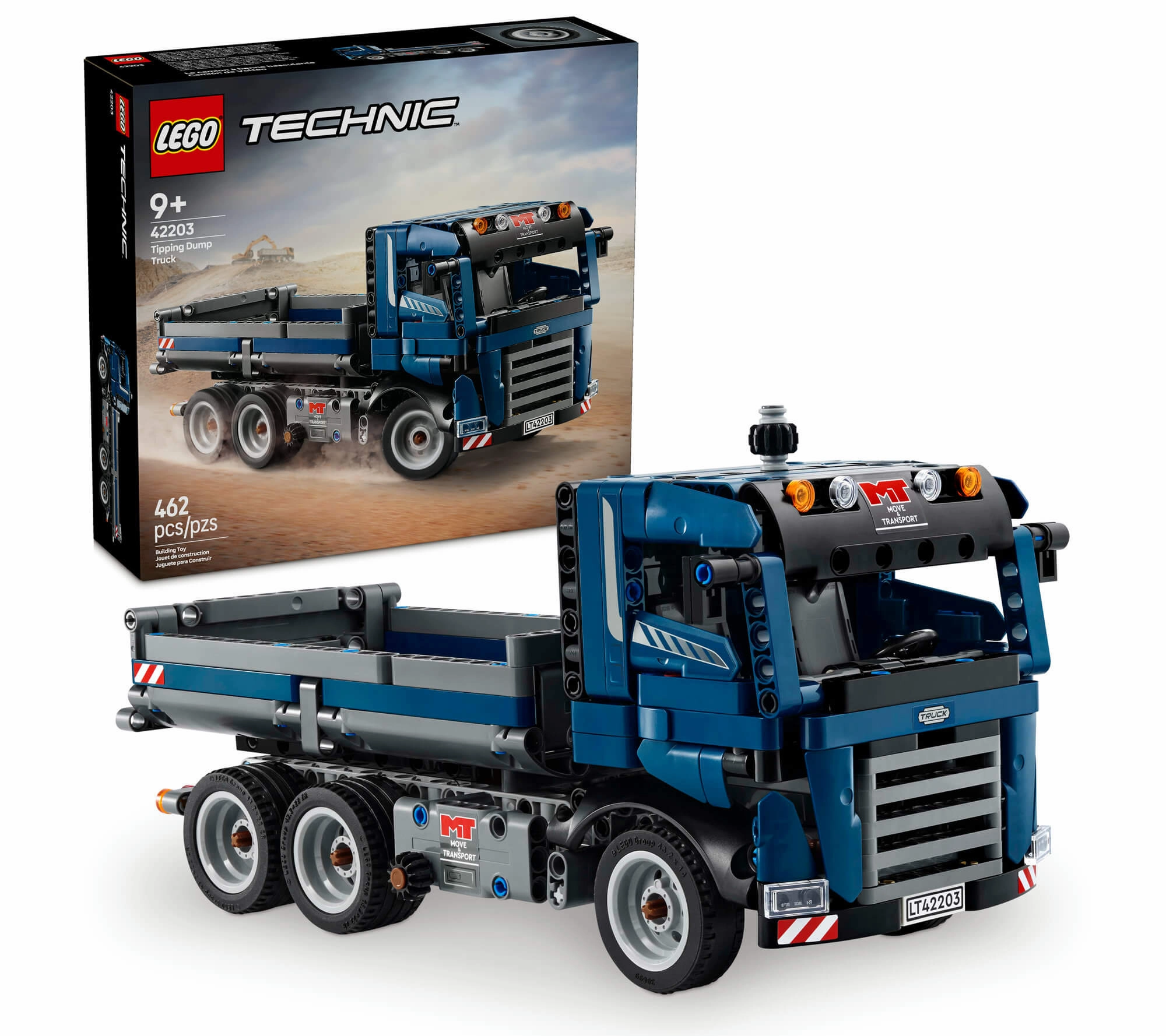 LEGO Technic 462-Piece Tipping Dump Truck Toy - Blue