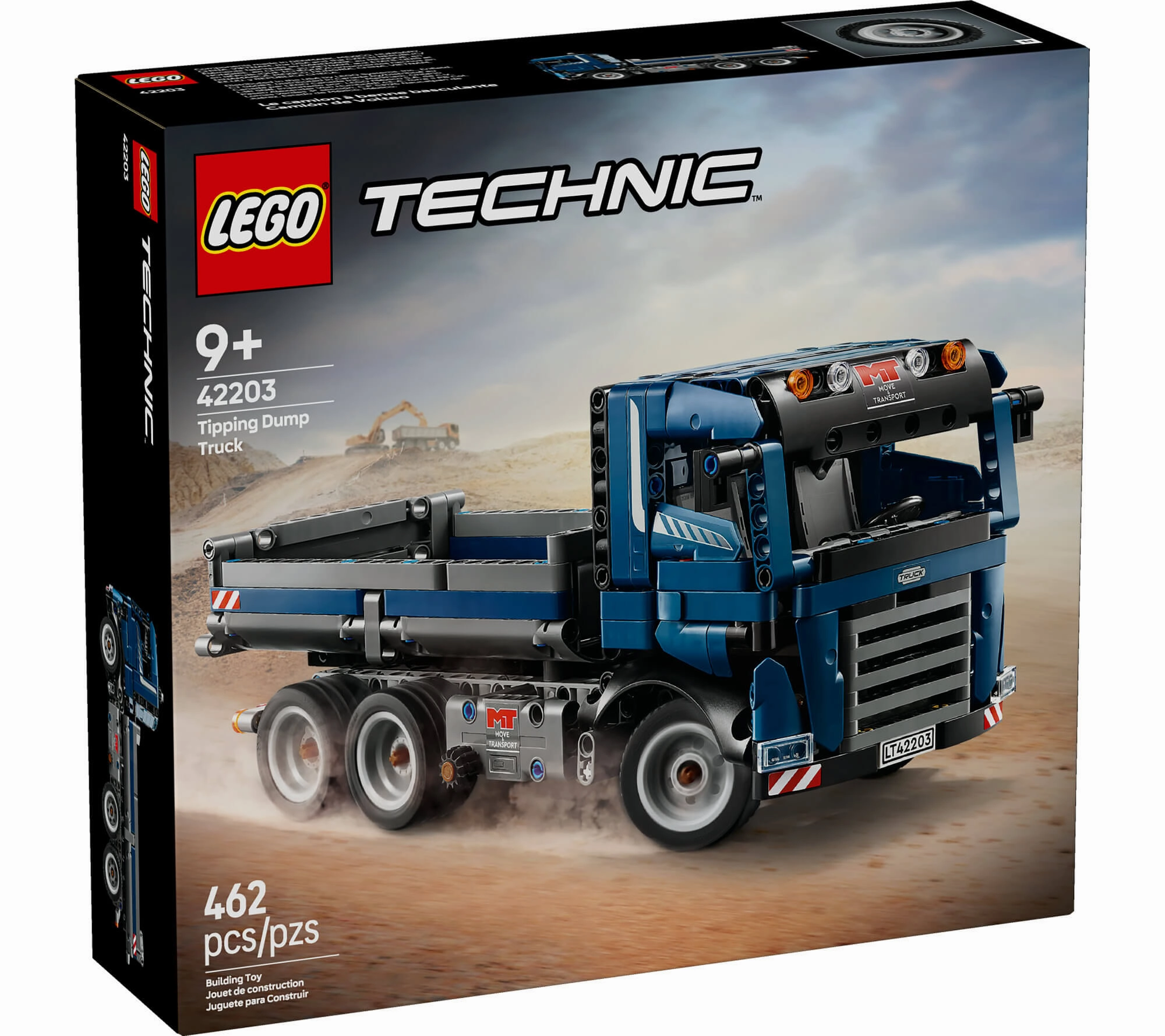 LEGO Technic 462-Piece Tipping Dump Truck Toy - Blue