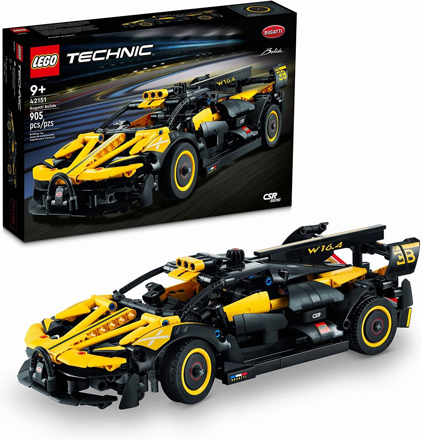 LEGO Technic Bugatti Bolide Racing Car Model Building Kit For Ages 9 