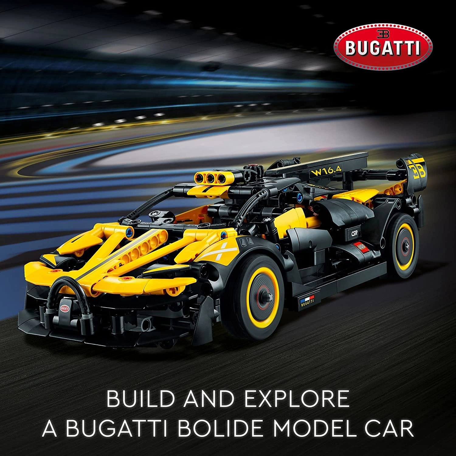 LEGO Technic Bugatti Bolide Racing Car Model Building Kit For Ages 9 