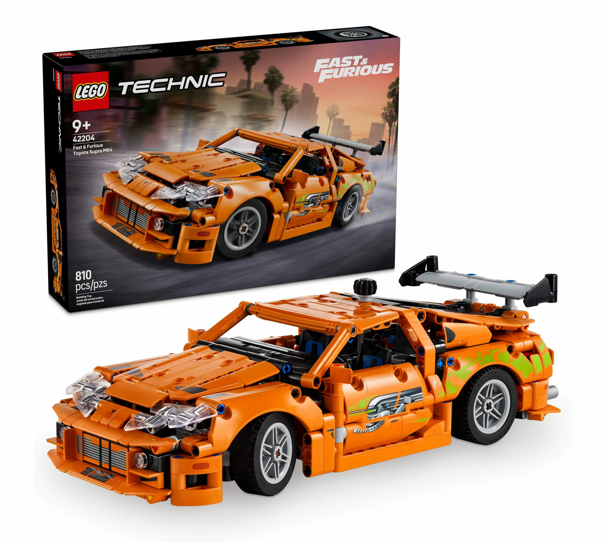 LEGO Technic Fast and Furious 810-Piece Toyota Supra MK4 Model Kit