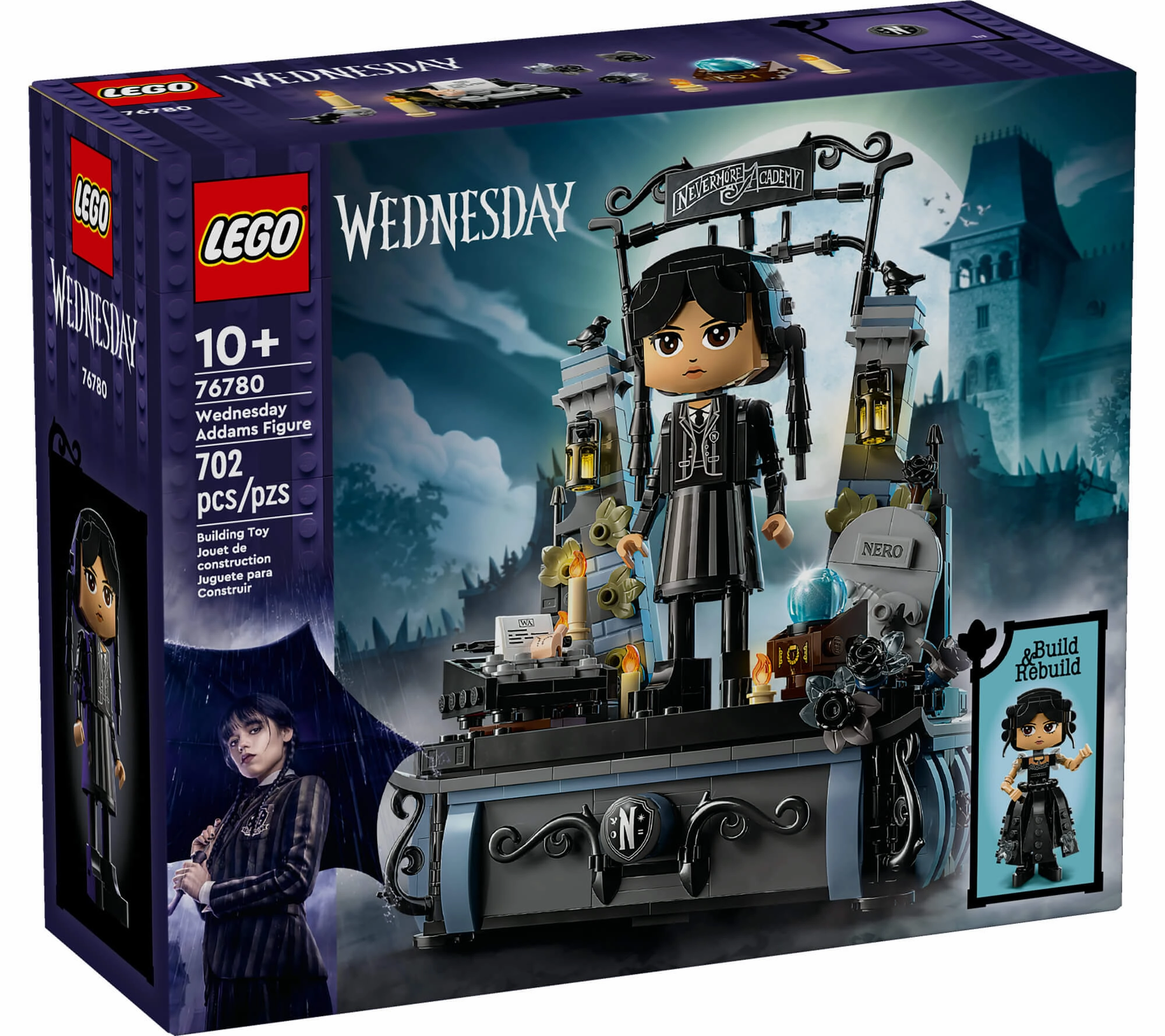 LEGO Wednesday Addams Collectible Figure - 702 Pieces - Play & Display