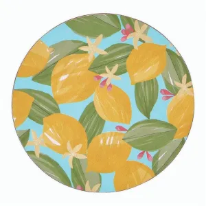 Lemon Blossoms Round Coaster - Set of 4
