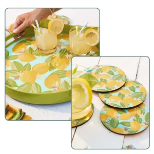 Lemon Blossoms Tray & Coaster Bundle