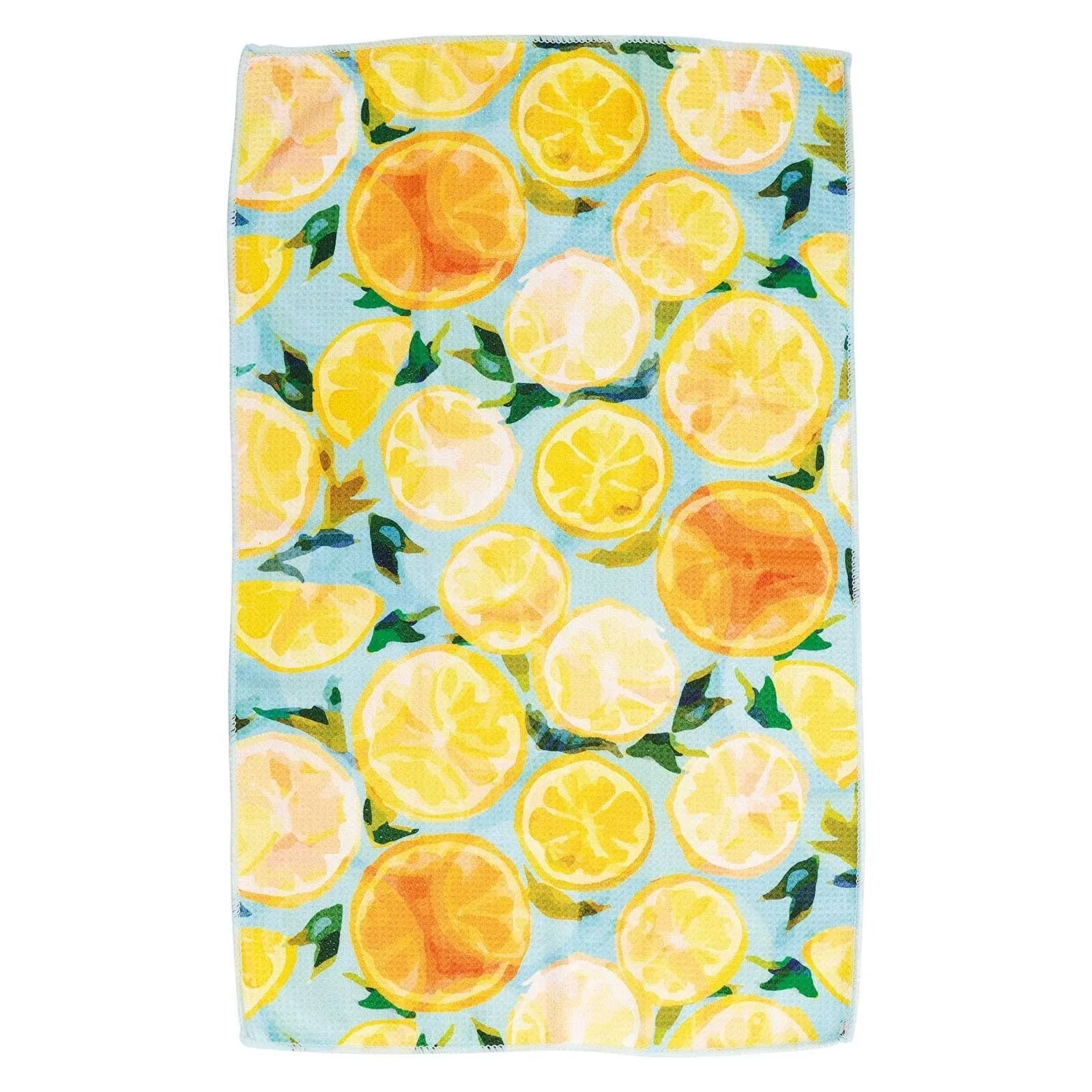 Lemon Slices Blu Kitchen Tea Towel-Double Side Printed