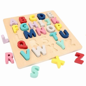 LEO & FRIENDS Wooden Chunky Alphabet Puzzle - 27 Piece Set