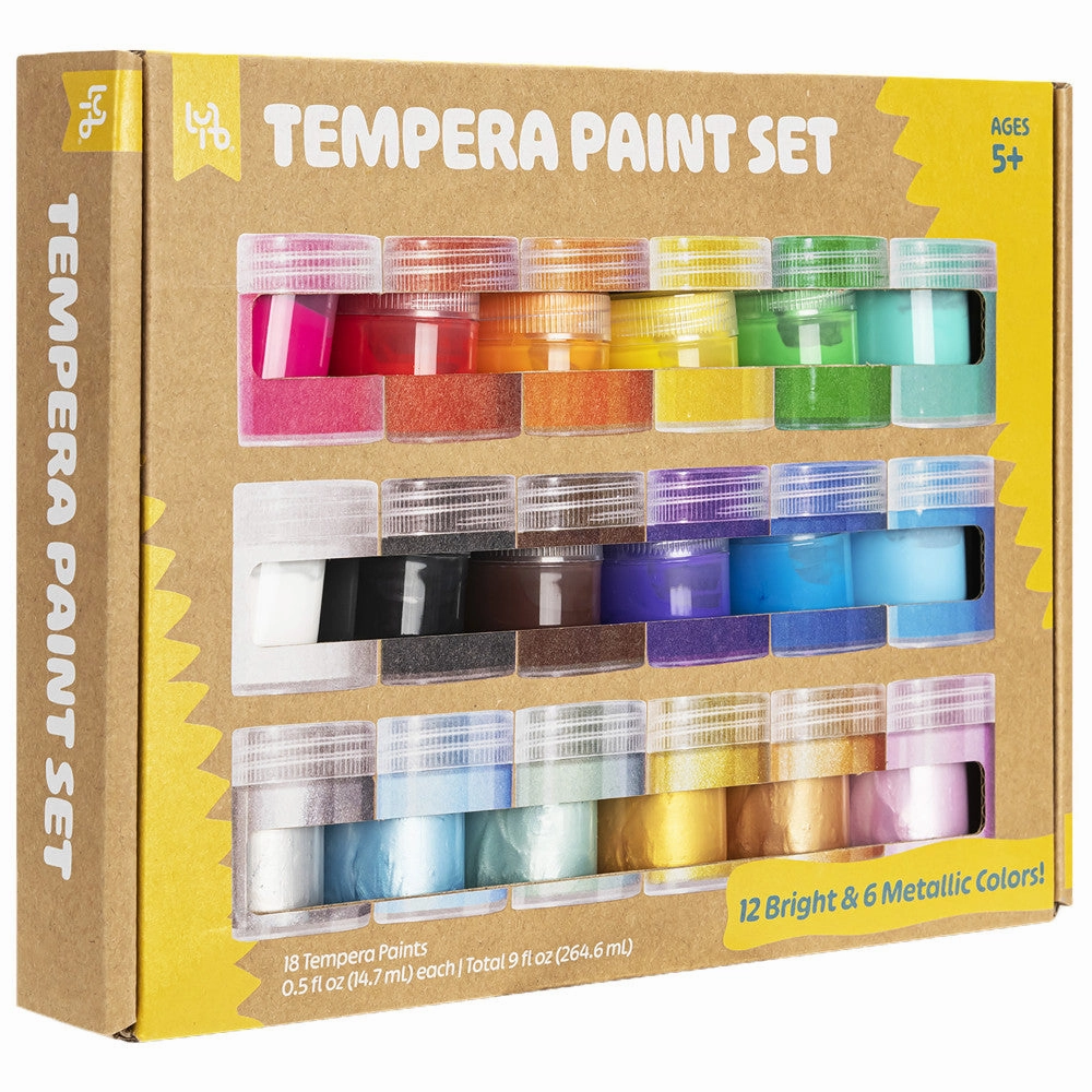 Little Yellow Bicycle Kids' Tempera Paint Kit - 18 Vibrant Colors