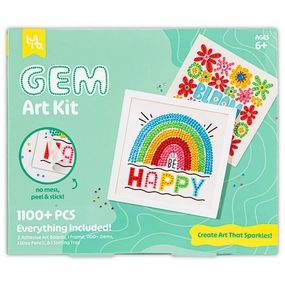 Little Yellow Bicycle Rainbow & Blooms Gem Art Kit - 1100  pc Set