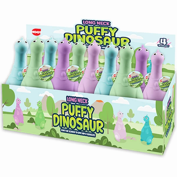 Long Neck Squishy Dinosaur Toy in Assorted Pastel Colours (single)
