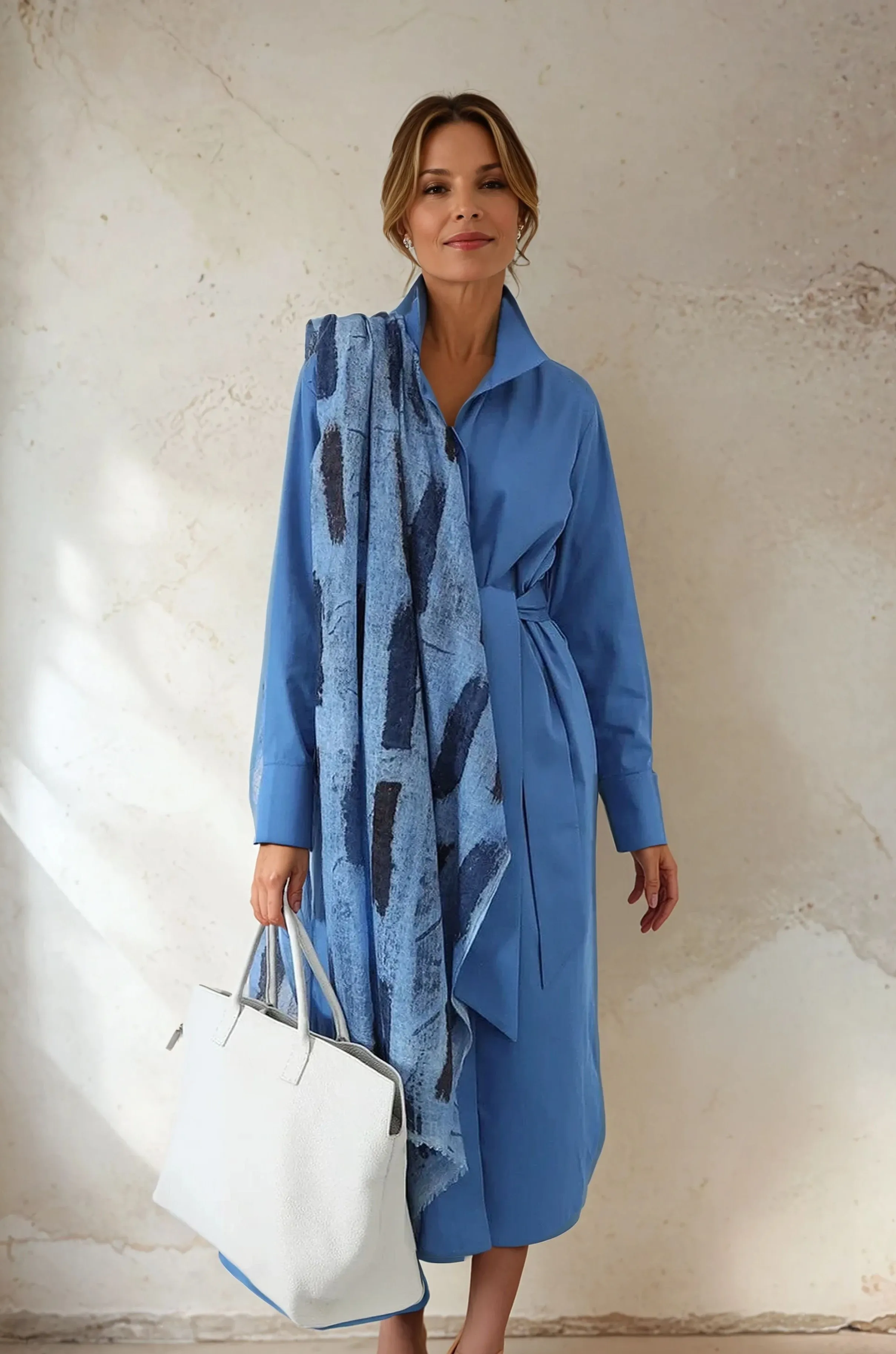 MAGNI SHIRTDRESS IN PREMIUM ITALIAN COTTON