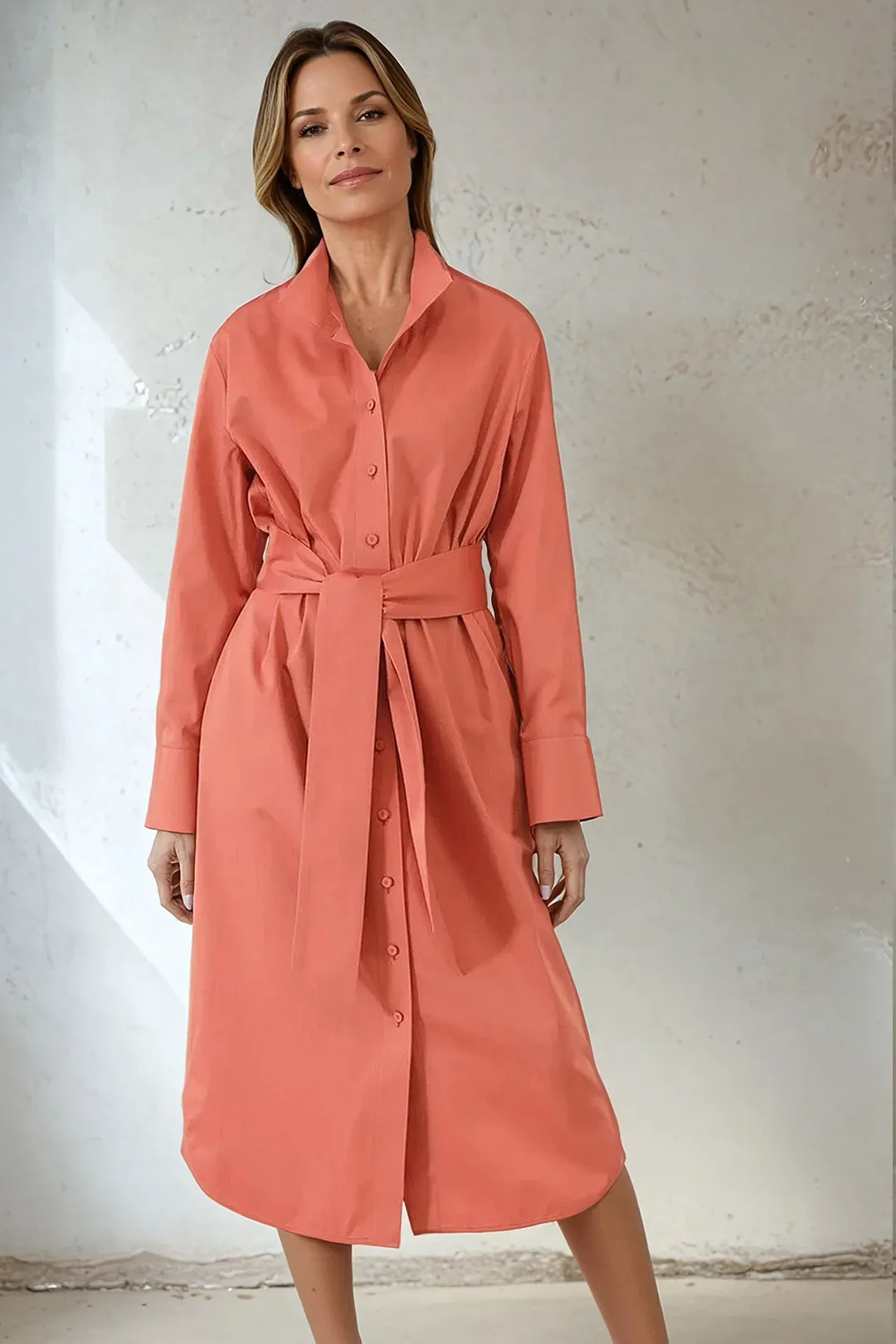 MAGNI SHIRTDRESS IN PREMIUM ITALIAN COTTON