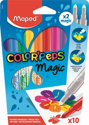 Maped Colour'Peps Pack of 10 Magic Colour Changing Felt Pens Ages 3 