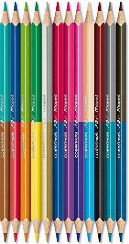 Maped Colour'Peps Pack of 12 Duo Colouring Pencils for Ages 3 and Up