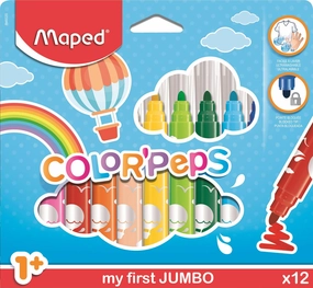 Maped Colour'Peps Pack of 12 My First Jumbo Felt Tip Pens for Ages 1 
