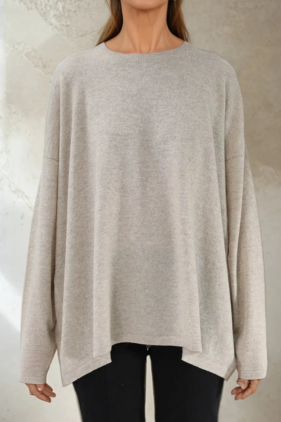 MARLOW OVERSIZED BOXY CREW IN CASHMERE BLEND