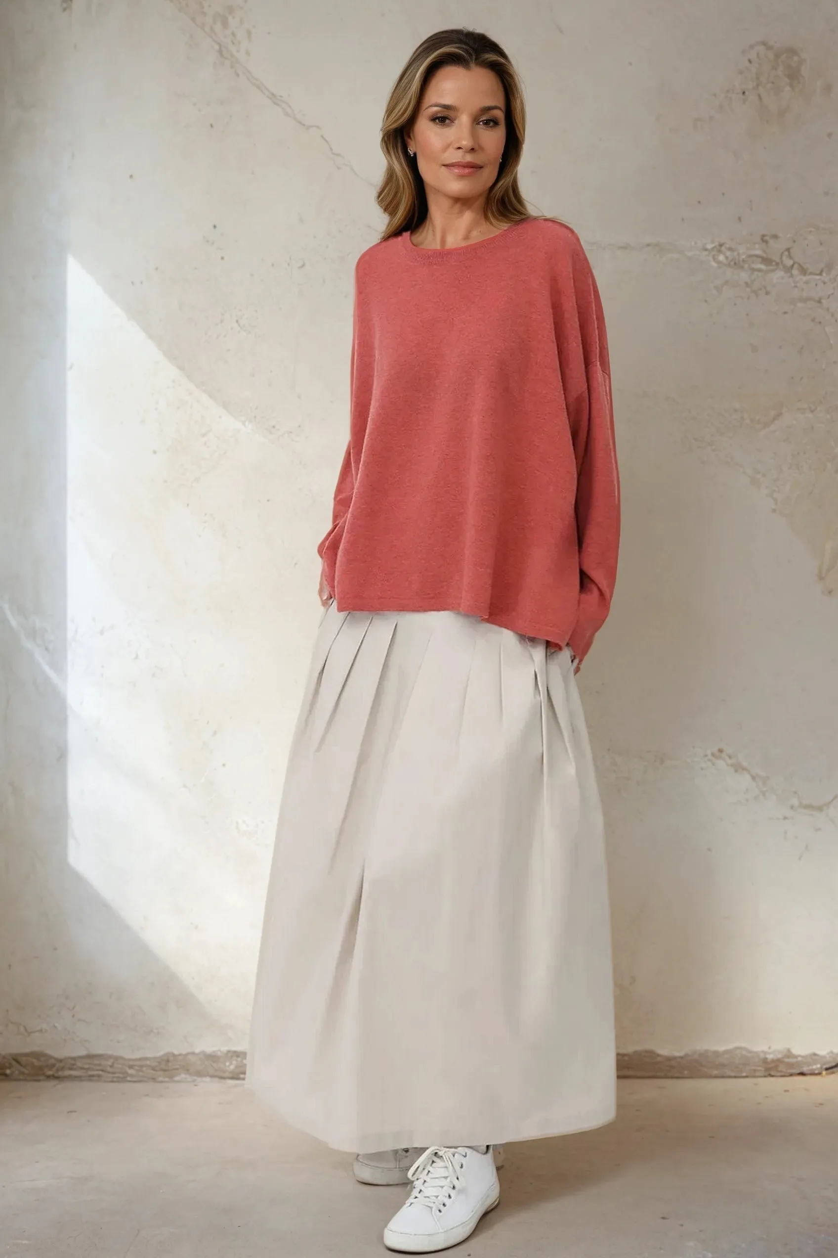 MARLOW OVERSIZED BOXY CREW IN CASHMERE BLEND