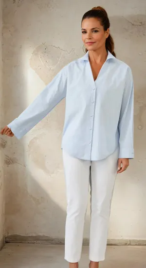 MARY DOLMAN SHIRT IN ITALIAN COTTON STRETCH