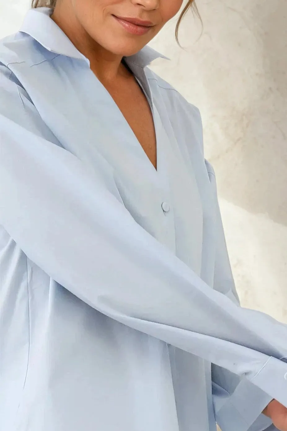 MARY DOLMAN SHIRT IN ITALIAN COTTON STRETCH