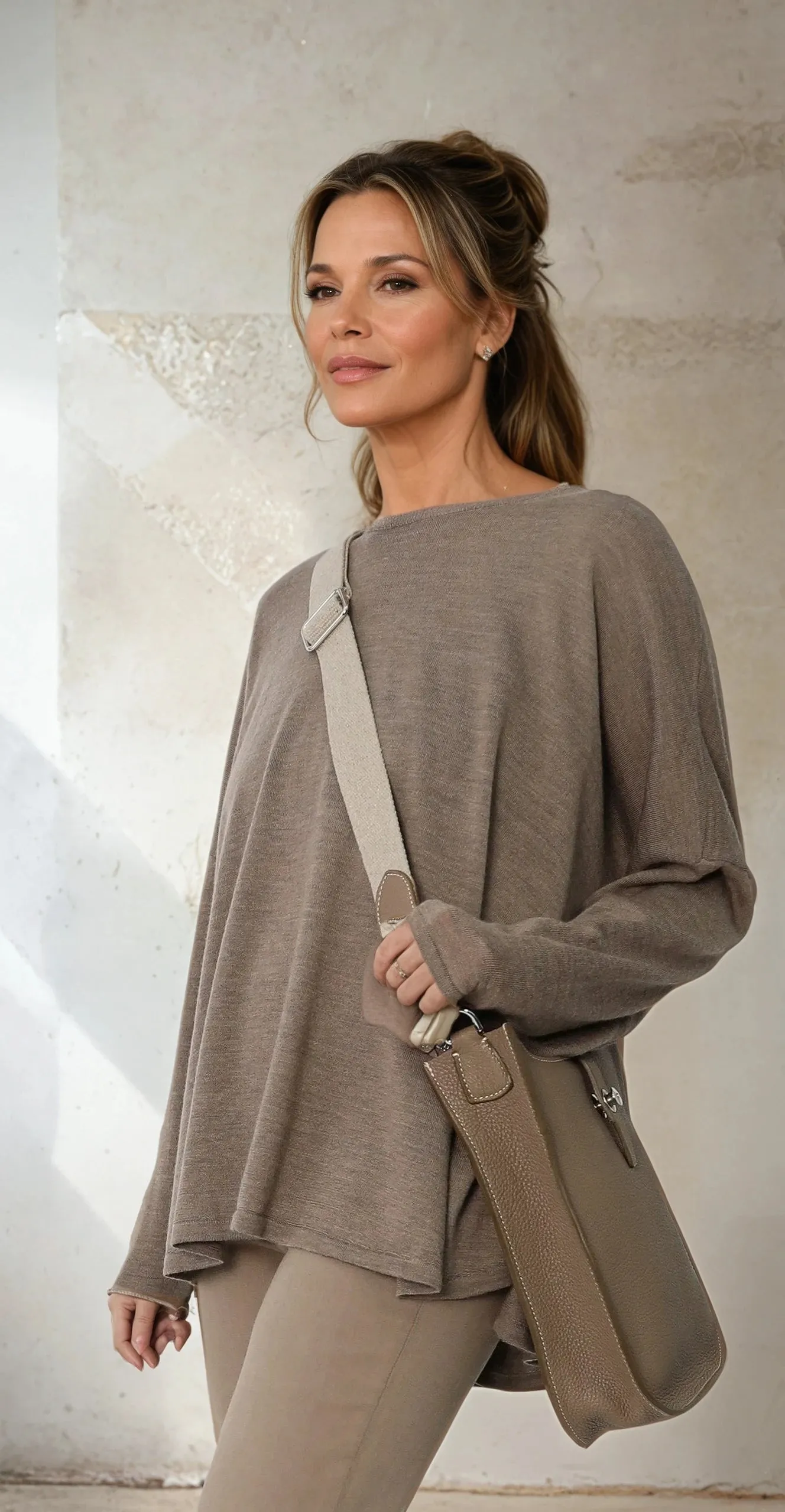 MATTEO OVERSIZED LONG SLEEVE CREW IN FINE ITALIAN MERINO