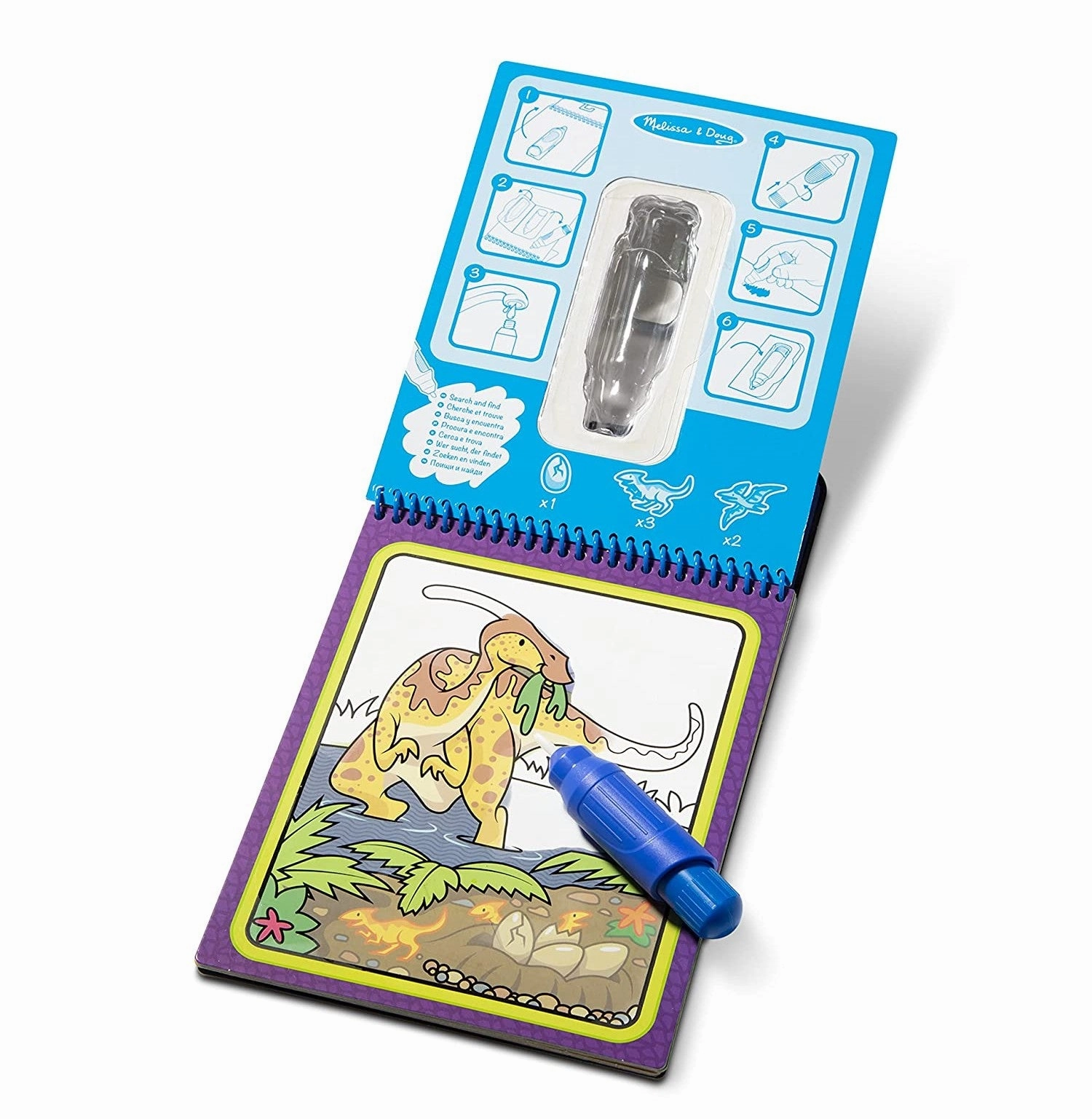 Melissa & Doug Water Wow - Dinosaur, Multi Color