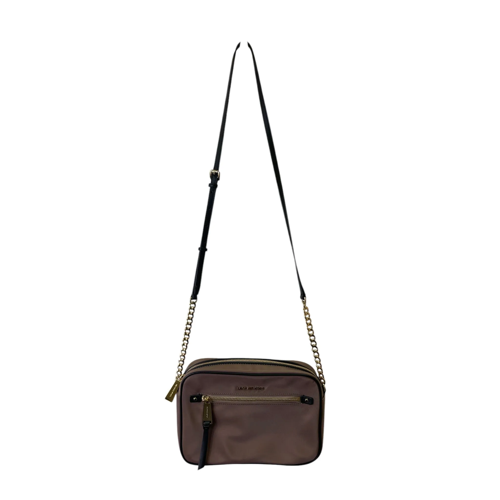 Michael Kors Bags Crossbody Designer By Michael Kors In Black & Tan, Size:Medium