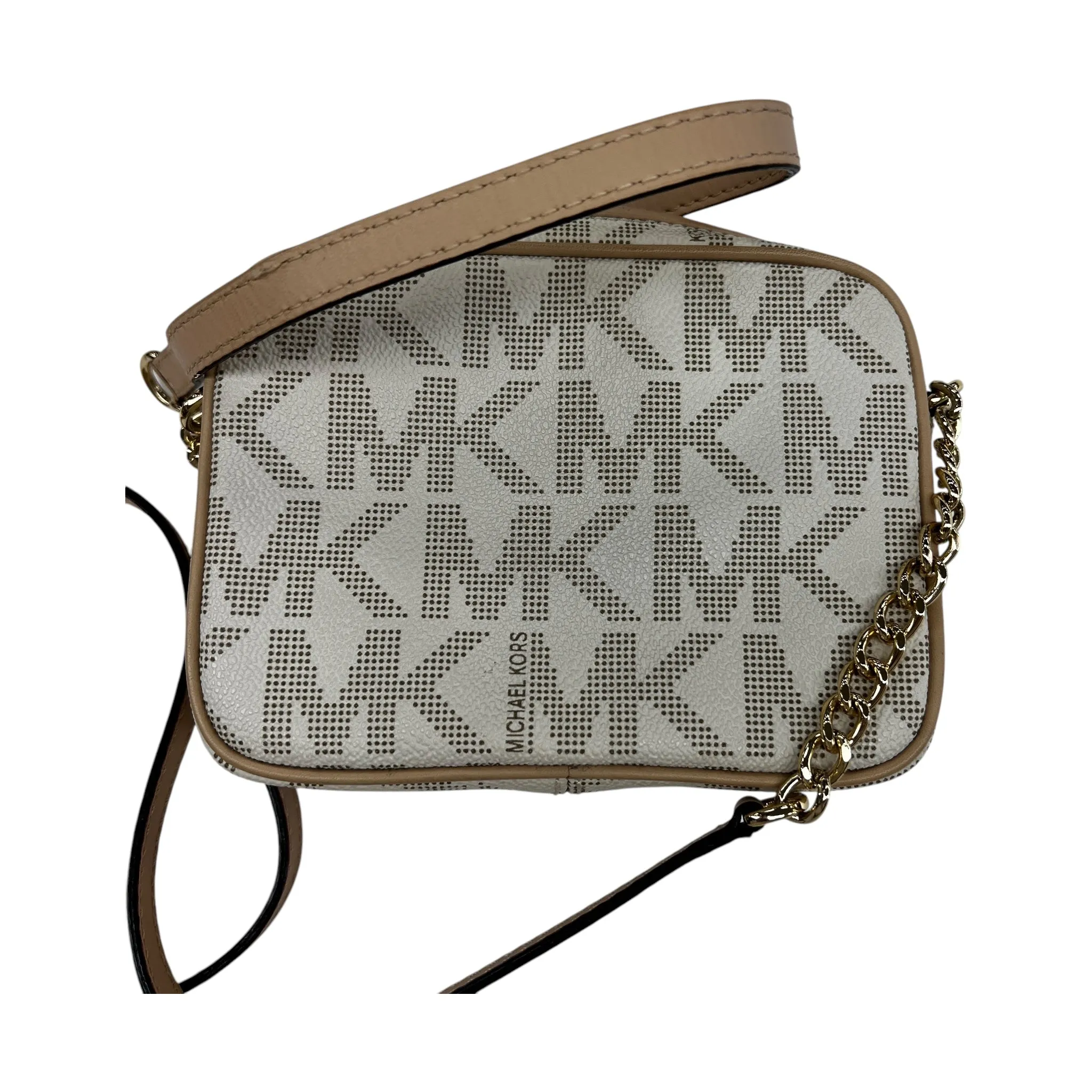 Michael Kors Bags Crossbody Designer By Michael Kors In Cream, Size:Small