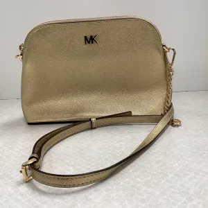 Michael Kors Bags Crossbody Designer By Michael Kors In Gold, Size:Small