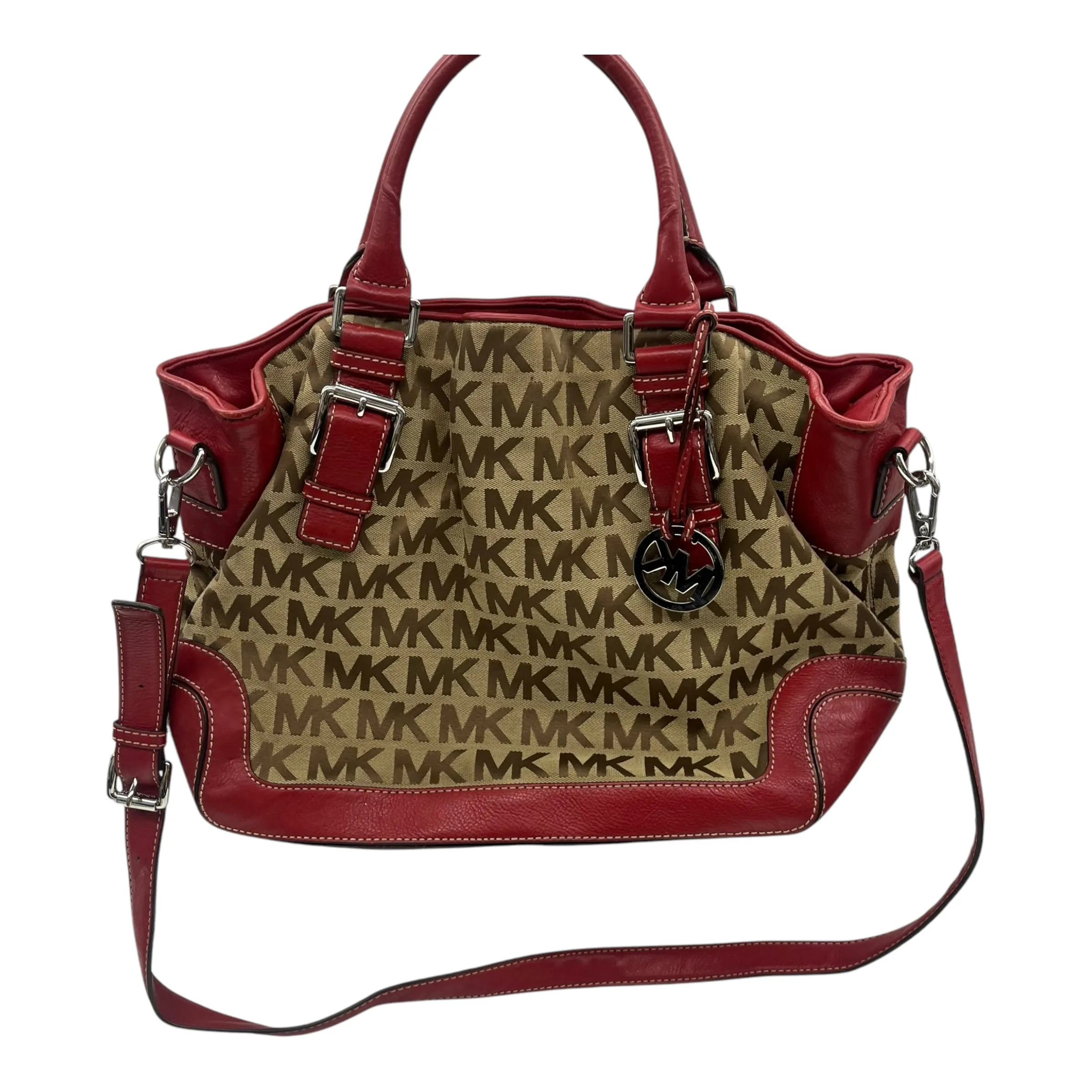 Michael Kors Bags Handbag Designer By Michael Kors In Brown & Red, Size:Large