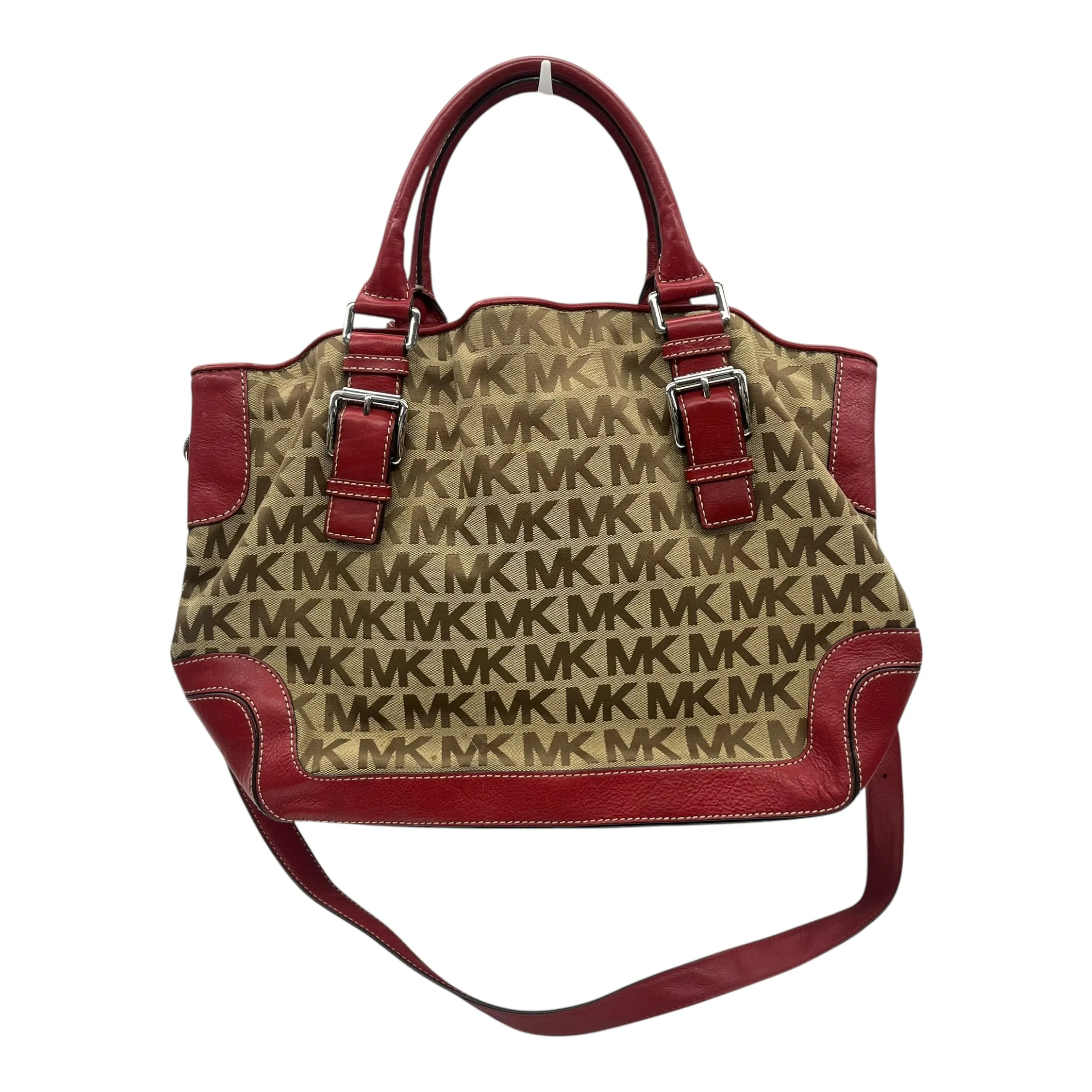 Michael Kors Bags Handbag Designer By Michael Kors In Brown & Red, Size:Large