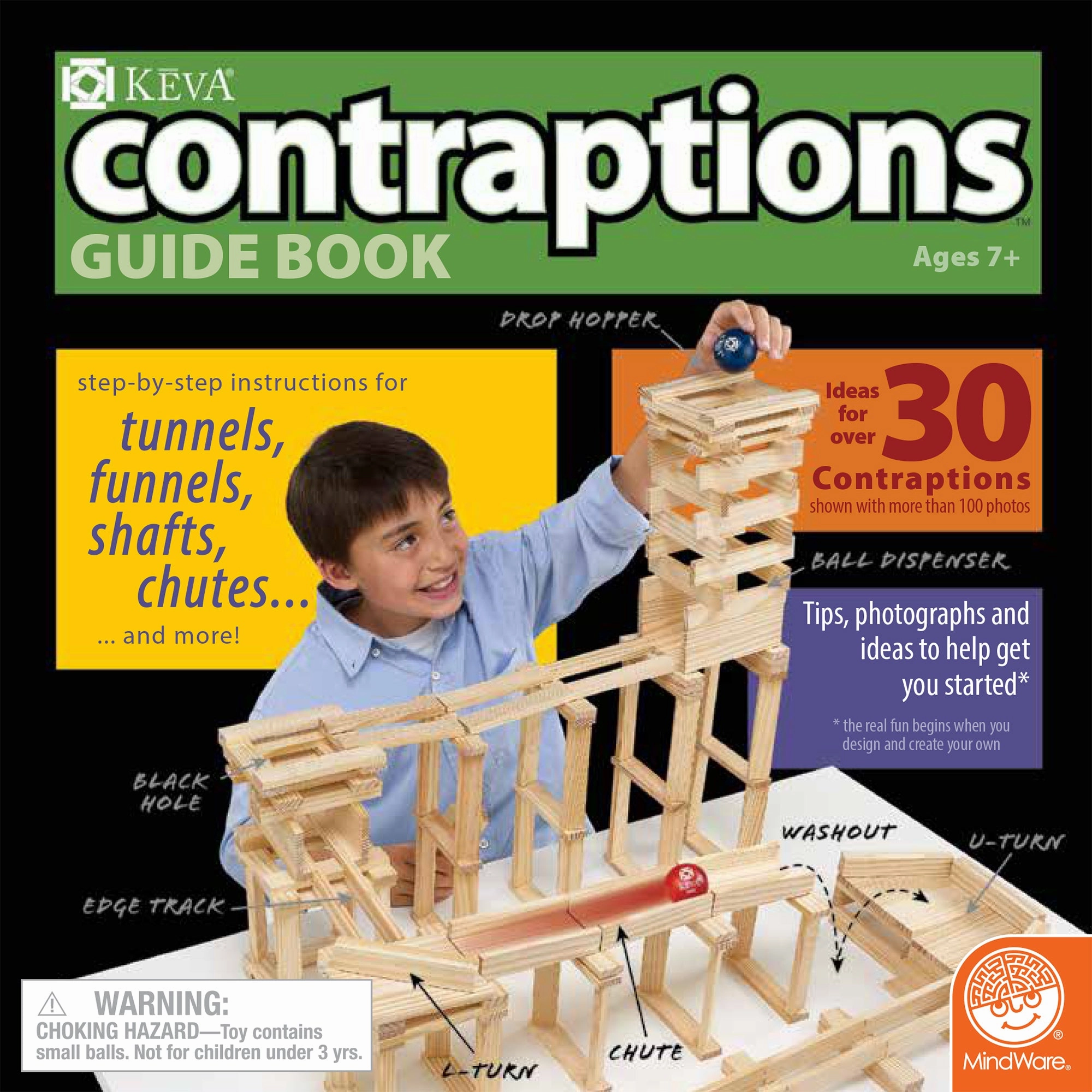 MindWare KEVA Contraptions 200-Piece Plank Set - STEM Building Toy