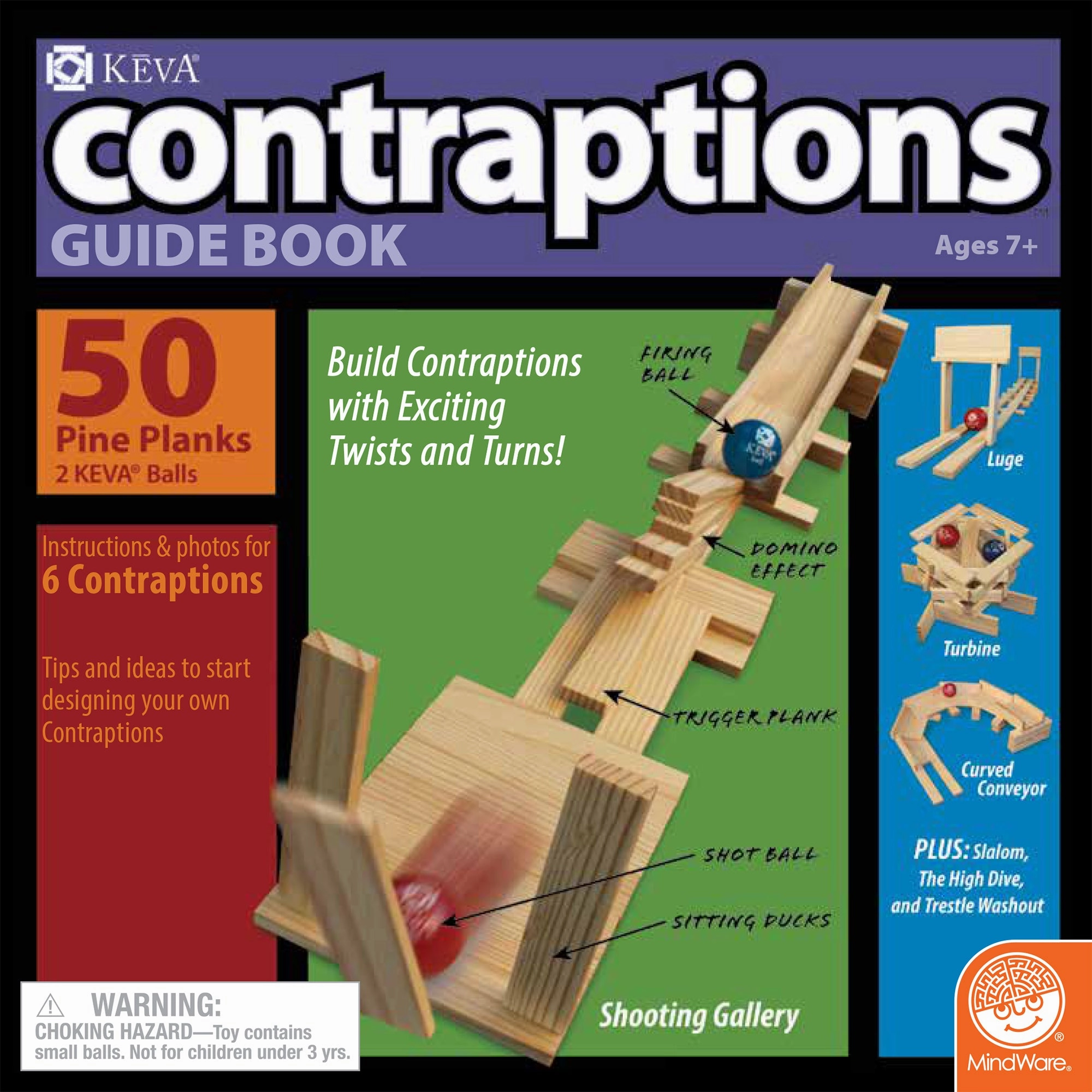 MindWare KEVA Contraptions 50-Piece Plank Building Set - Educational Toy