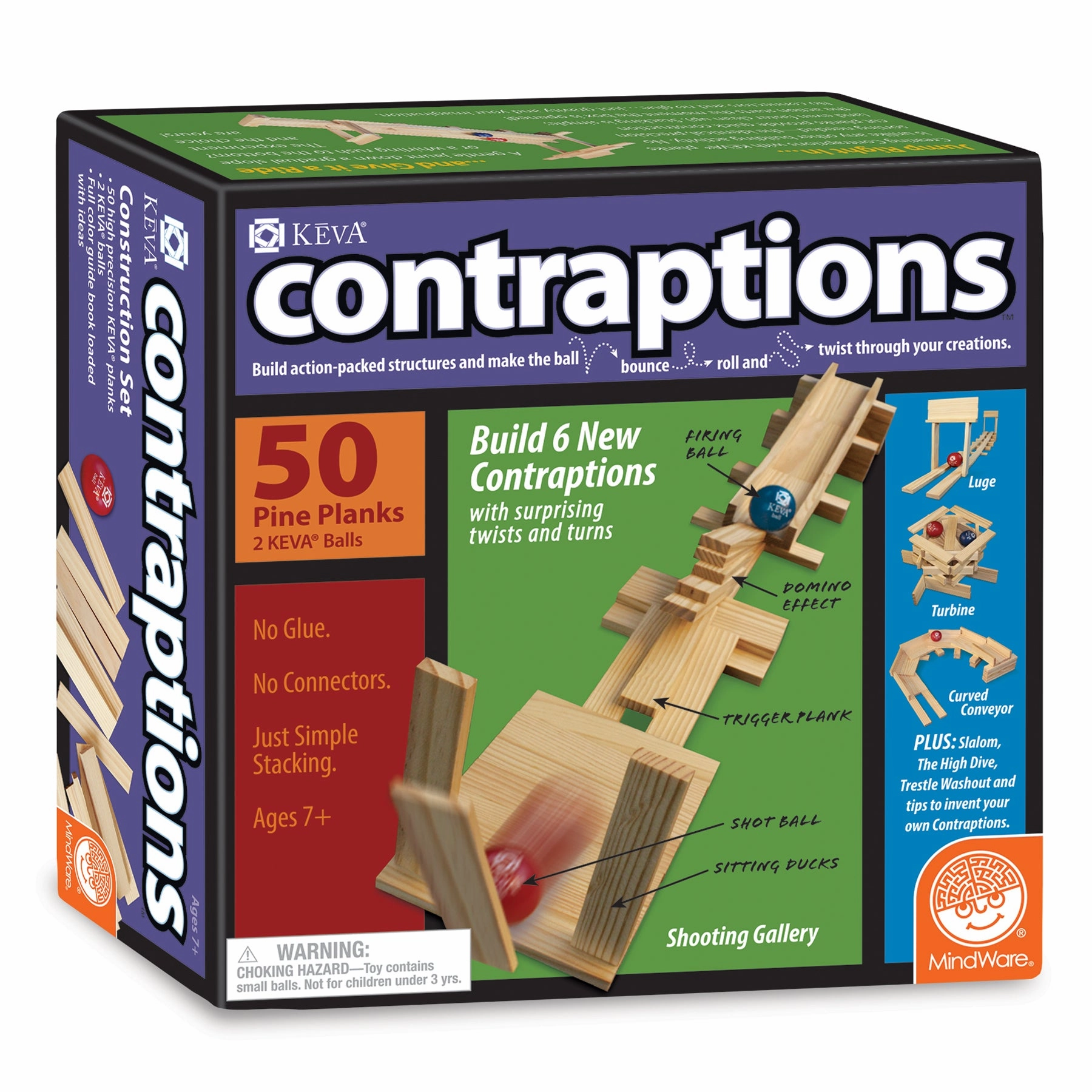 MindWare KEVA Contraptions 50-Piece Plank Building Set - Educational Toy