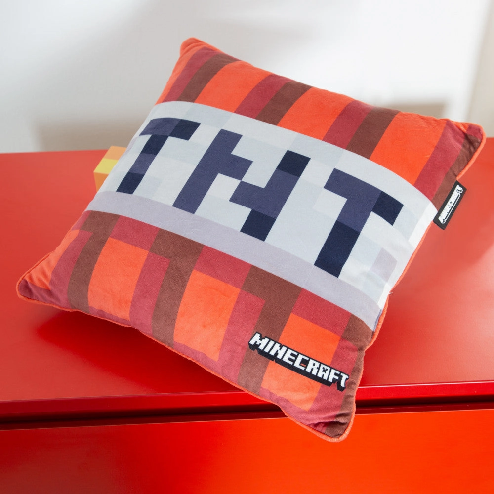 Minecraft TNT Decorative Throw Pillow - Explosive Red, 14.96"