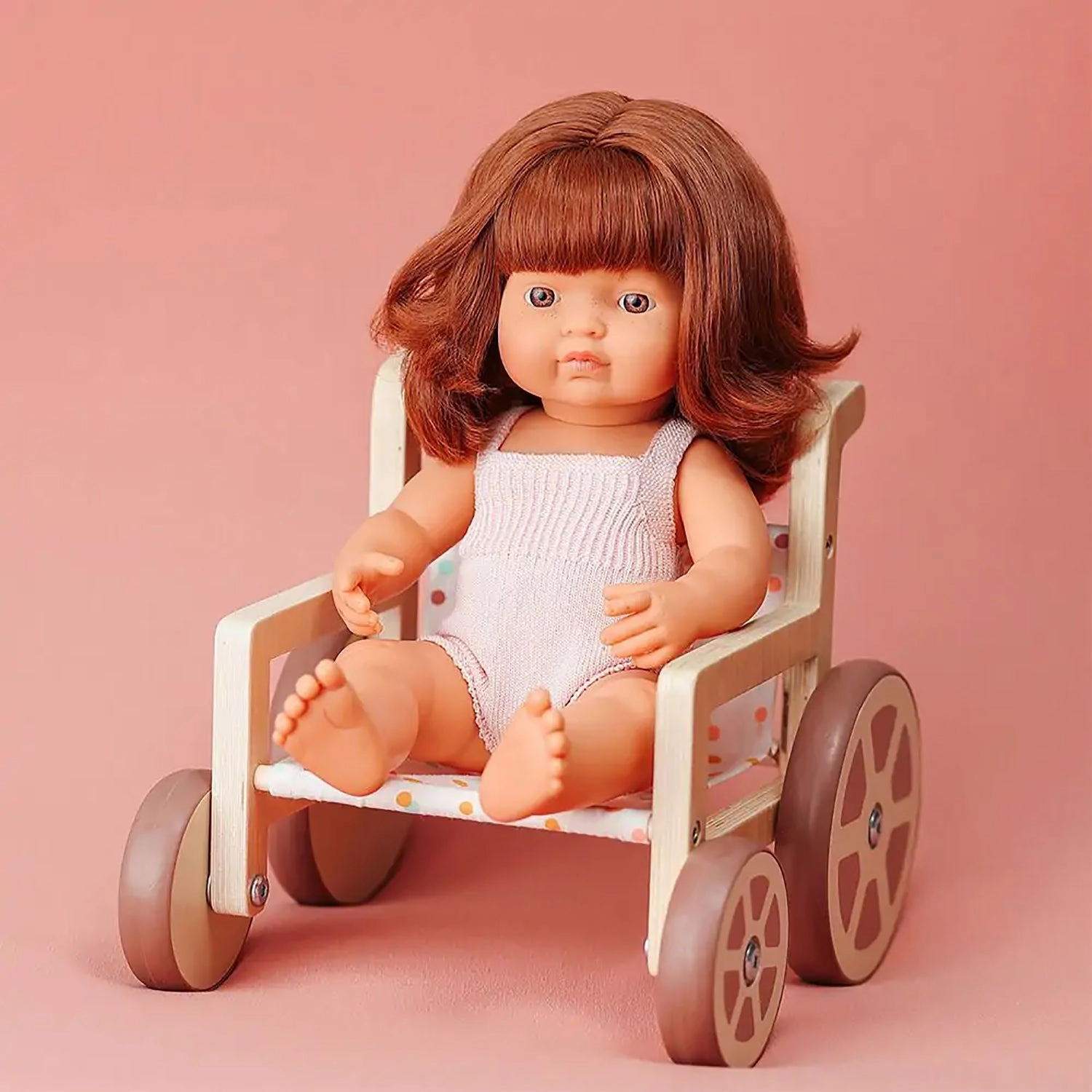 Miniland Eco-Friendly Wooden Wheelchair Doll Accessory