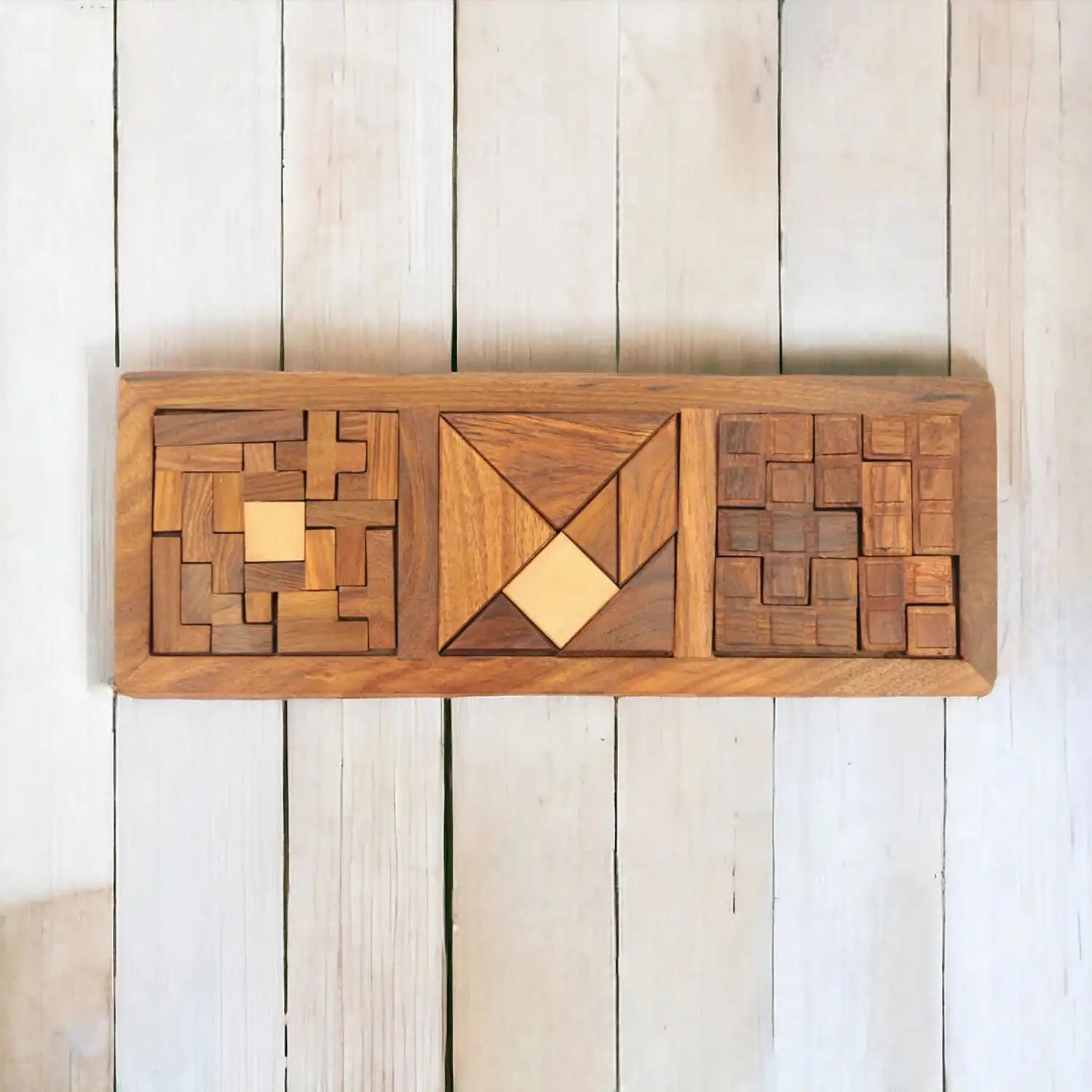 Mittimate 3-in-1 Wooden Puzzle Tray  Brain-Boosting Jigsaw Challenge for Kids (6 ) | Fun & Engaging Activity Set