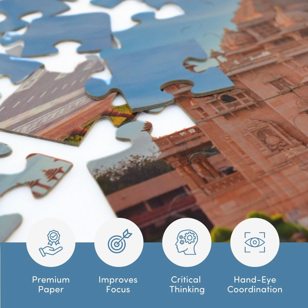 Mittimate Akshardham Mandir Jigsaw Puzzle  36-Piece Cardboard Puzzle for Kids (Ages 4-6) | Fun, Learning & Perfect Birthday Gift