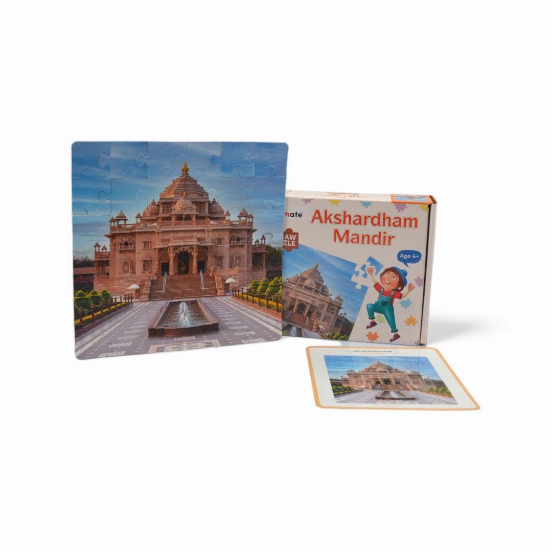 Mittimate Akshardham Mandir Jigsaw Puzzle  36-Piece Cardboard Puzzle for Kids (Ages 4-6) | Fun, Learning & Perfect Birthday Gift