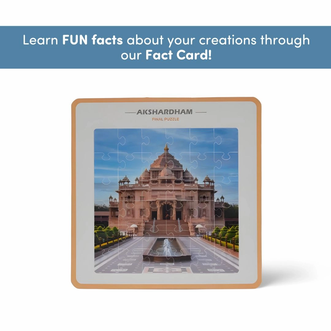 Mittimate Akshardham Mandir Jigsaw Puzzle  36-Piece Cardboard Puzzle for Kids (Ages 4-6) | Fun, Learning & Perfect Birthday Gift