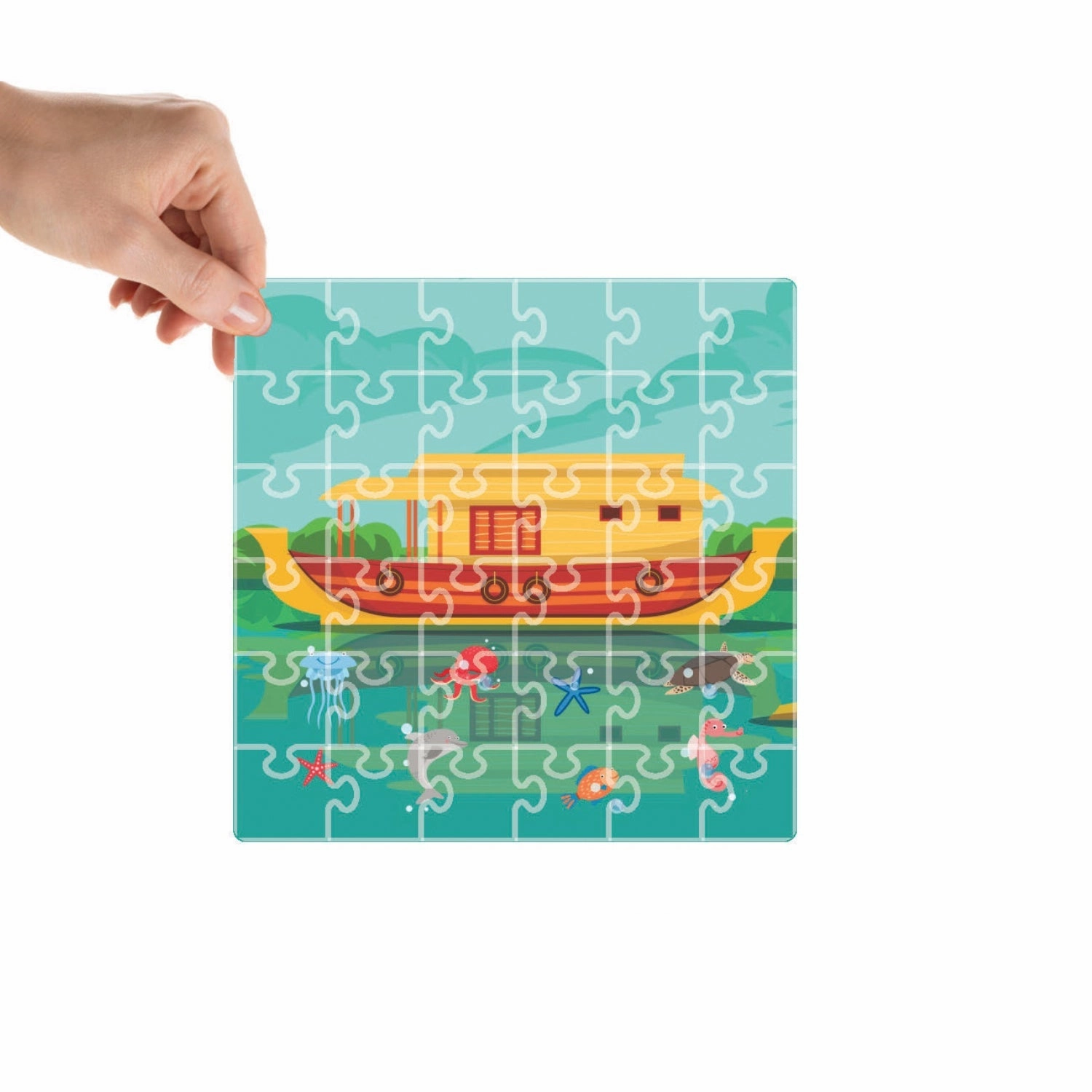 Mittimate Boat House Jigsaw Puzzle  36-Piece Cardboard Puzzle for Kids (Ages 4-6) | Fun, Learning & Perfect Birthday Gift