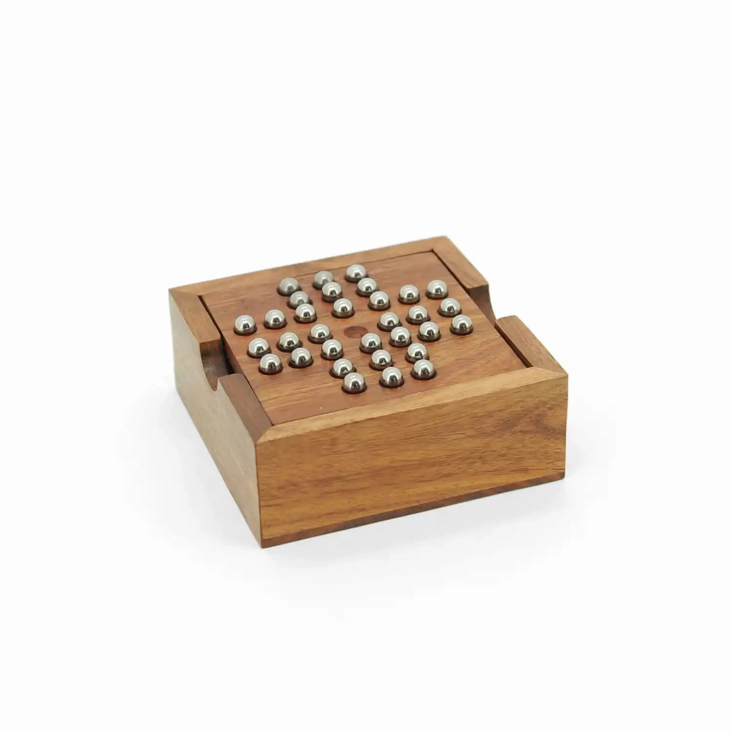 Mittimate Brain Teaser Set  X & O and Solitaire (Brain Vita) Games for Kids (6 ) | Interactive Indoor & Outdoor Fun
