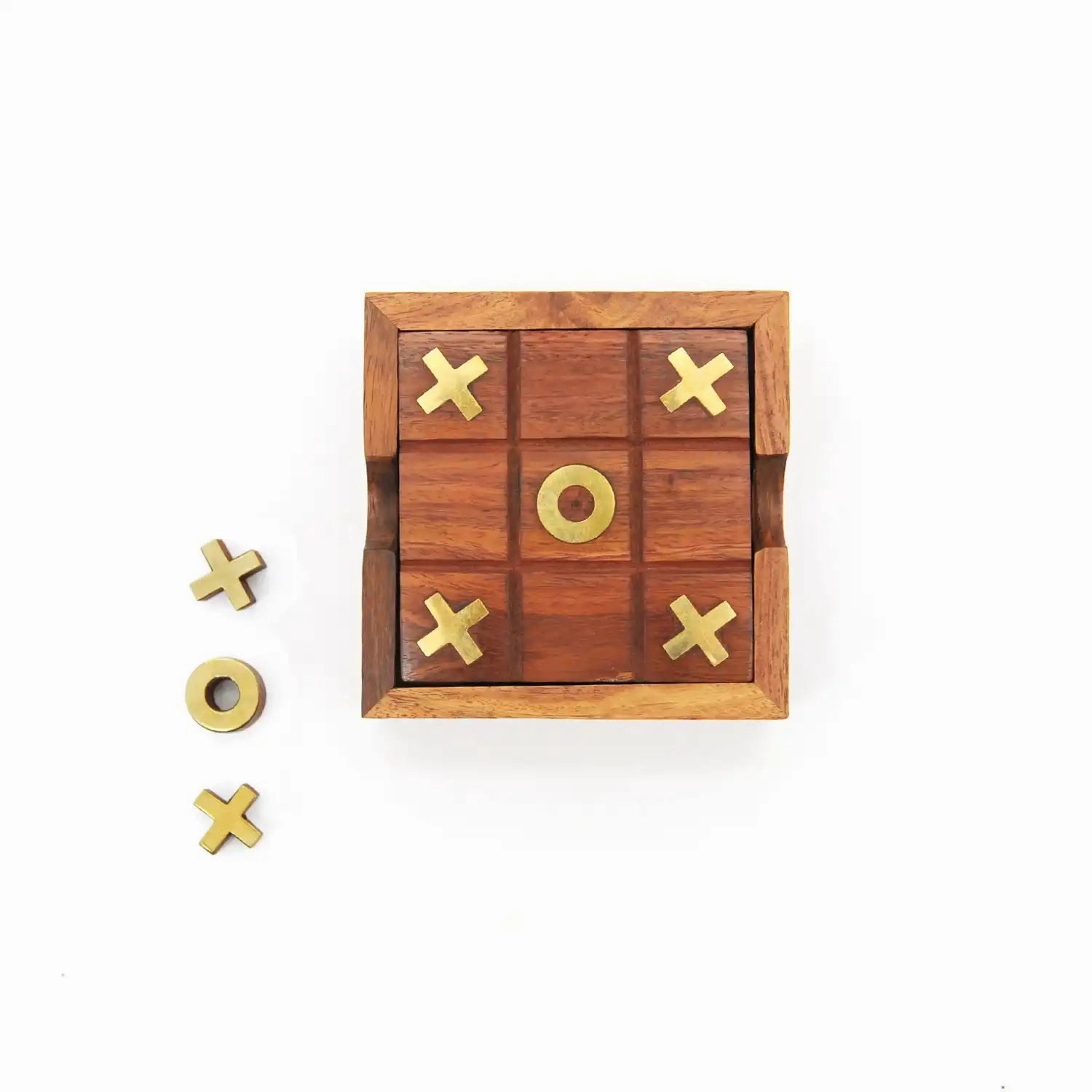 Mittimate Brain Teaser Set  X & O and Solitaire (Brain Vita) Games for Kids (6 ) | Interactive Indoor & Outdoor Fun
