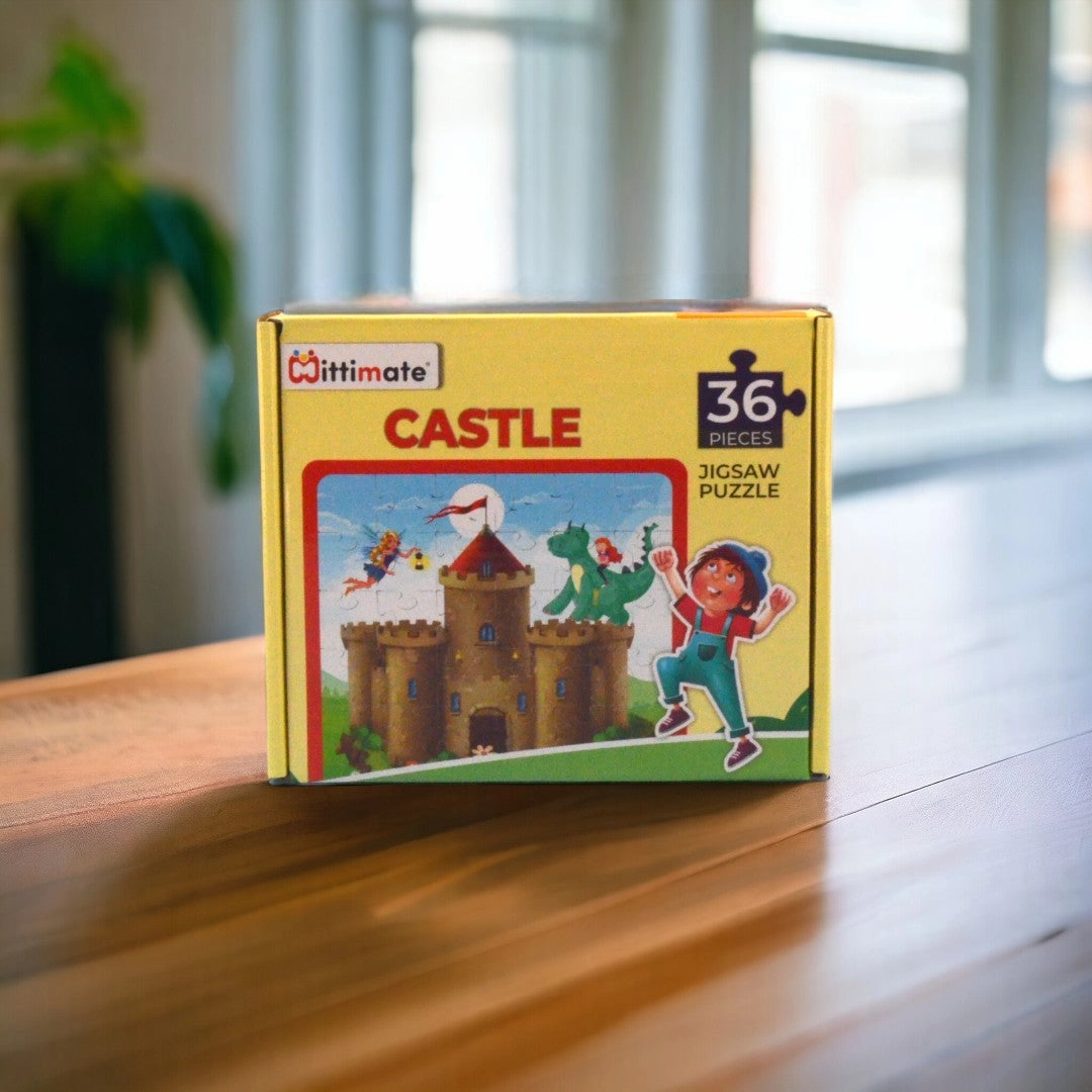 Mittimate Castle Jigsaw Puzzle  36-Piece Cardboard Puzzle for Kids (Ages 4-6) | Fun, Learning & Perfect Birthday Gift
