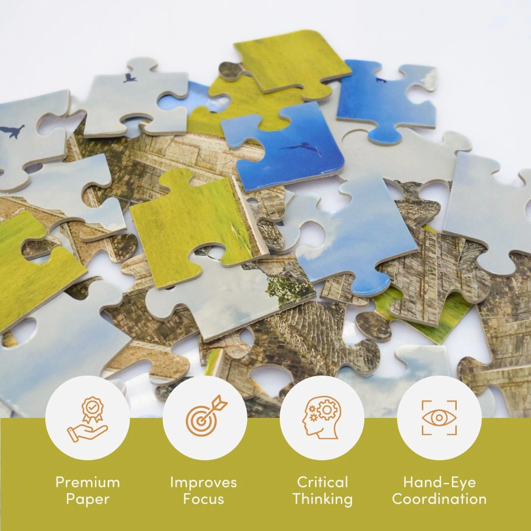 Mittimate Chichen Itza Jigsaw Puzzle  36-Piece Cardboard Puzzle for Kids (Ages 4-6) | Fun, Learning & Perfect Birthday Gift